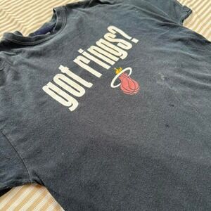 Miami Heat "Got Rings?" 2X NBA Champions Tee Thirt Mens Size Medium Black